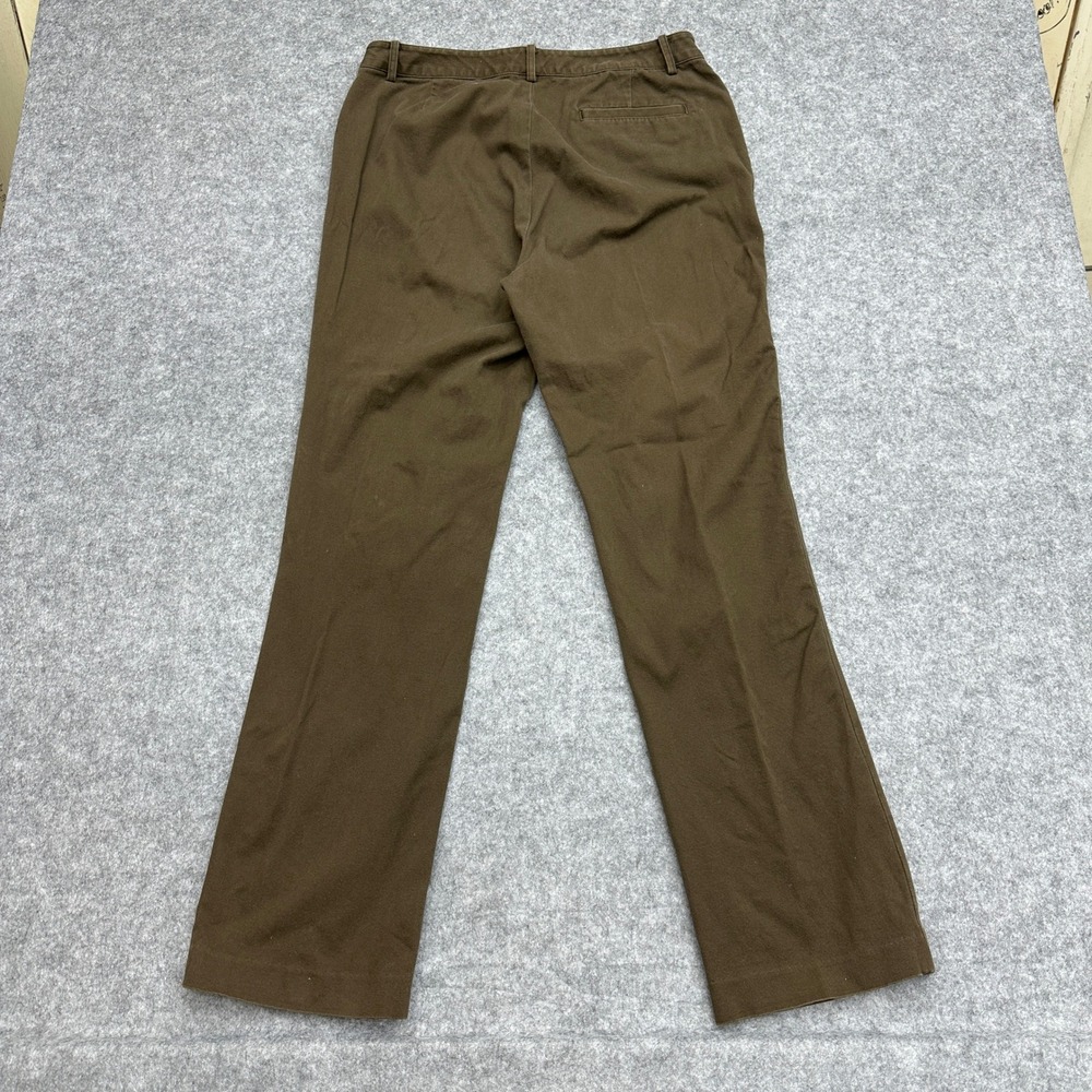 Lauren Ralph Lauren Womens 8 Brown Straight Leg Stretch Cotton Trousers Office - Picture 2 of 11